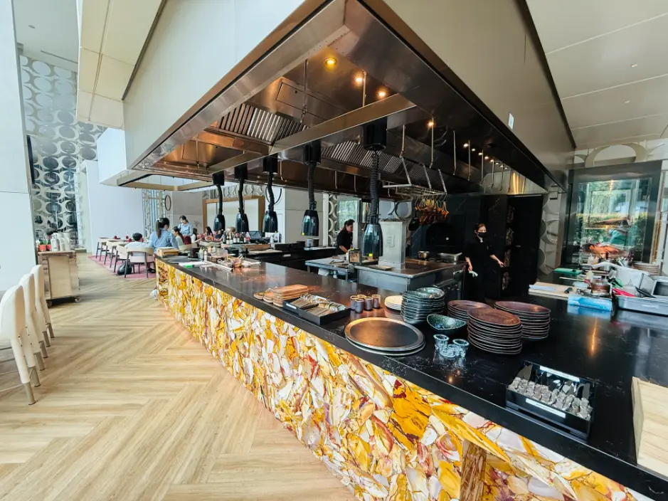 skirt restaurant review w hotel sentosa kitchen into restaurant