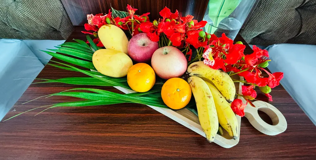 anda pearl premier resort review fruit display