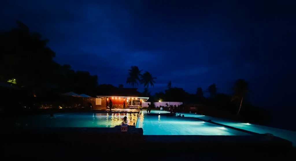 anda pearl premier resort review swimming pools night