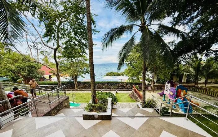 anda pearl premier resort review view from restaurant