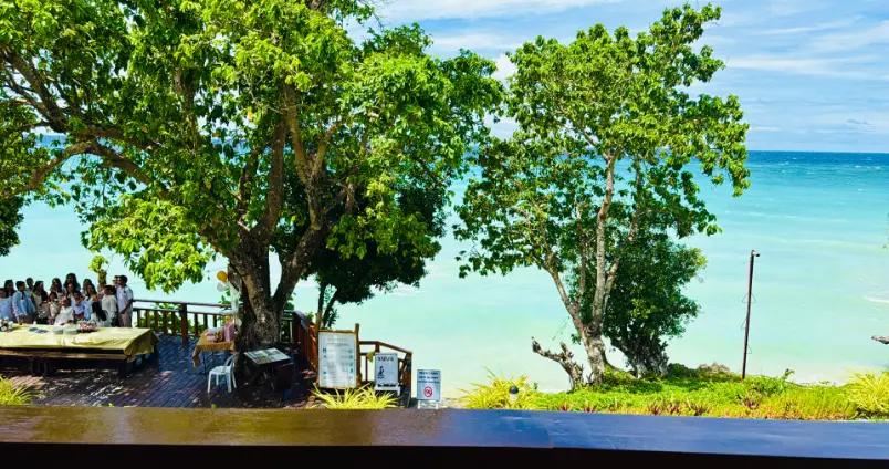 anda pearl premier resort review view from the patio