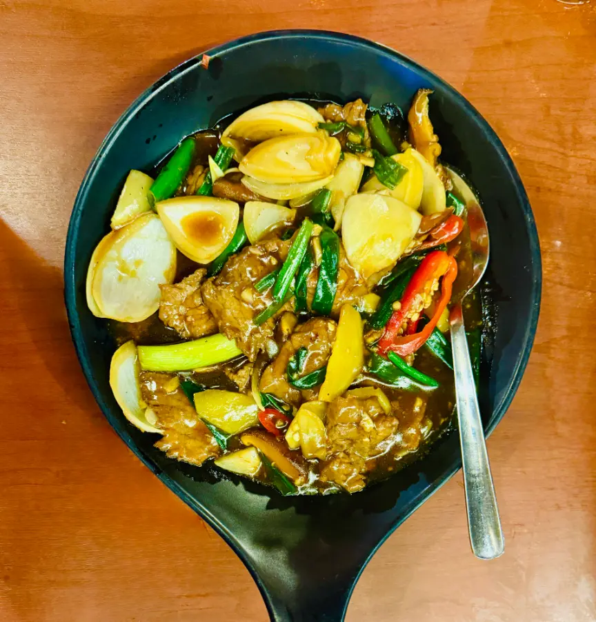 kampung carabao restaurant review JB beef with onions