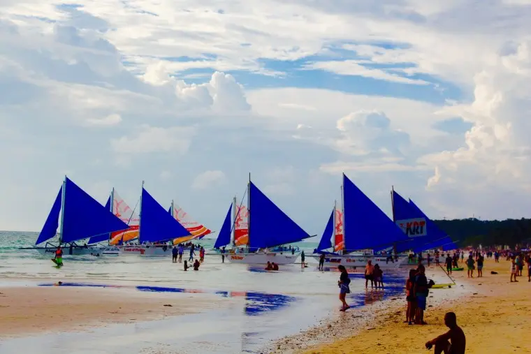 boracay review loads of sailing boats