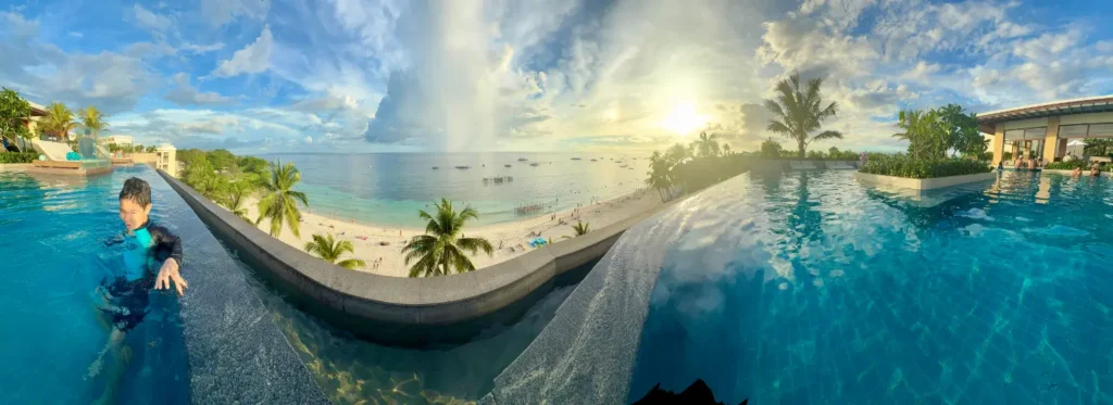 HENANN PREMIER BEACH RESORT REVIEW panorama from roof top pool