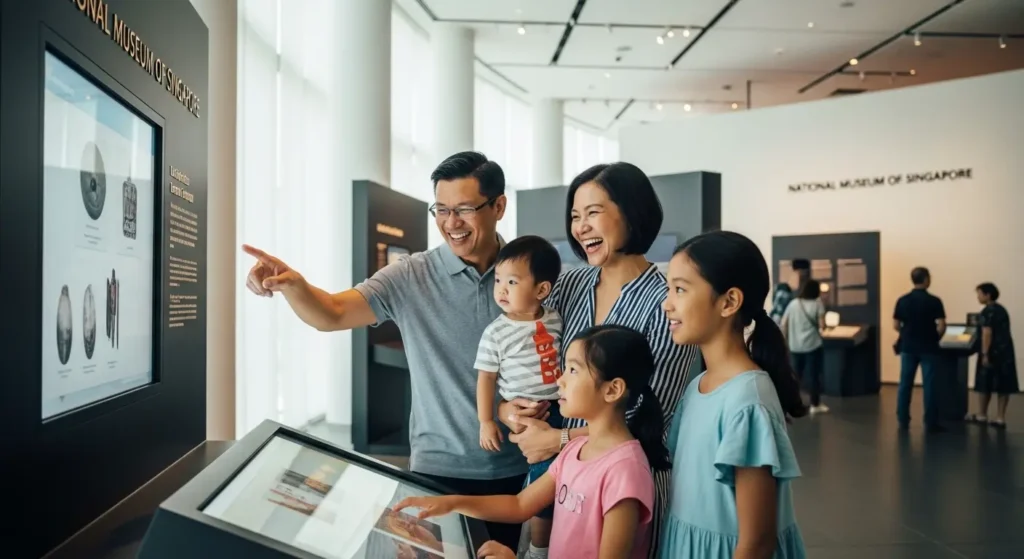 real-life image of a family in singapore enjoying singapore museums singapore museum near me