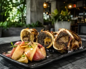 Sides & Starters 98 Sides & Starters roasted bone marrow and peaches recipe