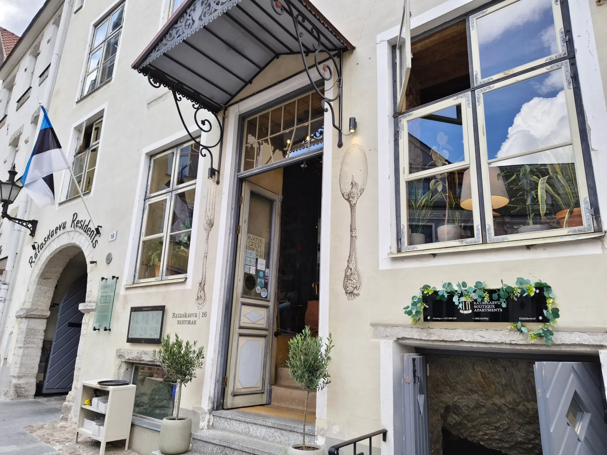 Rataskaevu 16 Tallinn review restaurant exterior in Tallinn Old Town