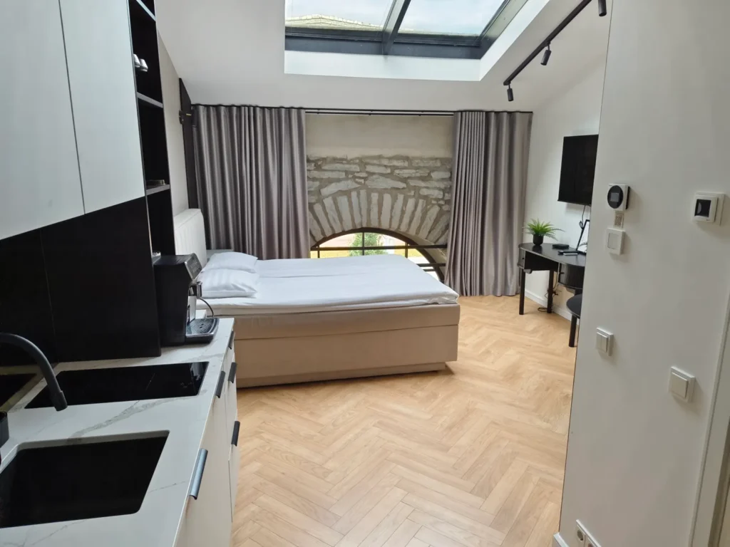 Best AirBnB in Tallinn Estonia for Two People 1 Best AirBnB in Tallinn Estonia for Two People volta-quarter-stylish-studio-apartment-bedroom